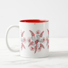 LEAF-PATTERN.PNG-TASSE mit zwei Tonen KAFFEE Zweifarbige Tasse