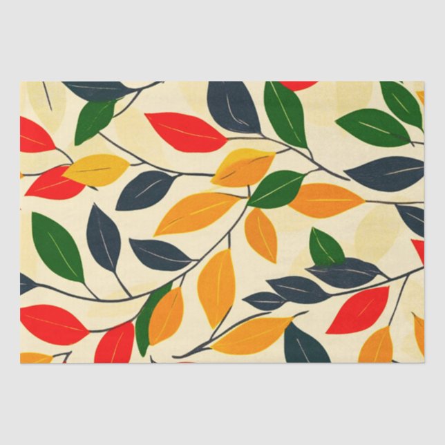 Leaf Pattern Seidenpapier (Vorderseite)