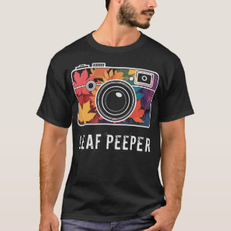 Leaf Peeper Kamera Herbstlaub Ahorn Herbstblatt T-Shirt