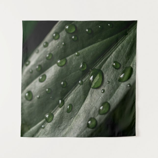 Leaf Pflanze Textur Tropfen Wasser Wandteppich (Vorderseite)