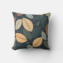Leaf print cushion kissen