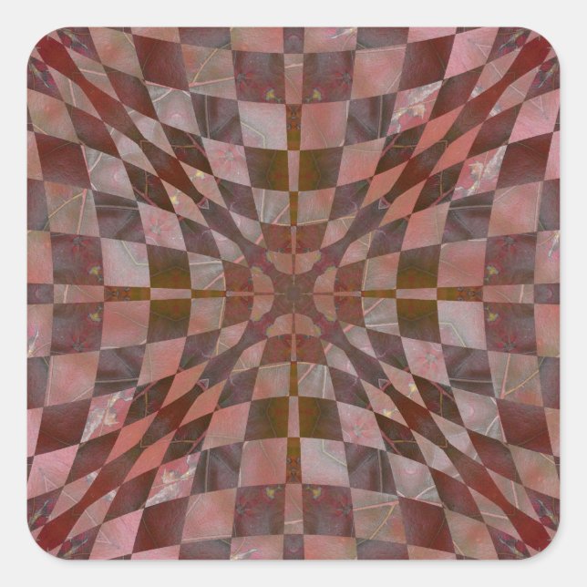 Leaf Quilt Nov 2012 Quadratischer Aufkleber (Vorderseite)