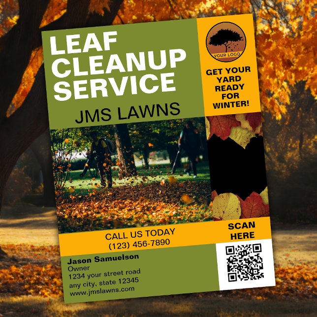 Leaf Raking und Säuberung Flyer (Von Creator hochgeladen)