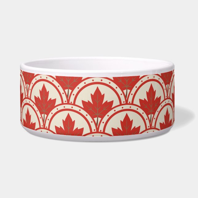 Leaf Red Maple Art Deco Design Napf (Vorderseite)