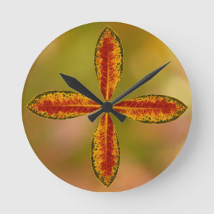 Leaf Runde Wanduhr