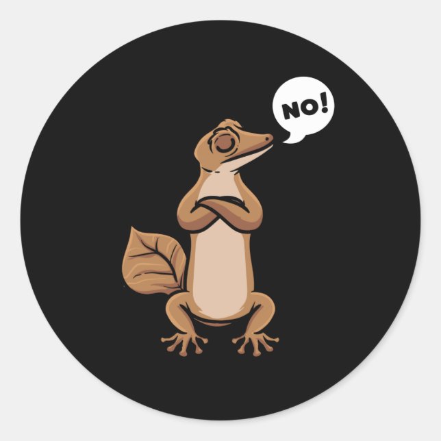 Leaf-Schwanz Gecko Flat-Tail Geckos Runder Aufkleber (Vorderseite)