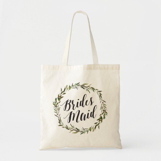 Leaf Script-Tasche | Bridesmaid Tragetasche (Vorne)