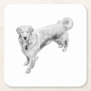 Leaf-Season Sentinel Rechteckiger Pappuntersetzer