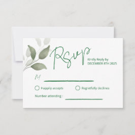 Leaf simple RSVP karte