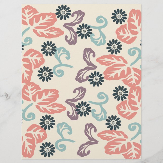 Leaf & Swirl Scrapbook Paper (Vorderseite)