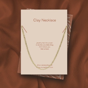 Leaf Terracotta Juwelier Necklace Display Card