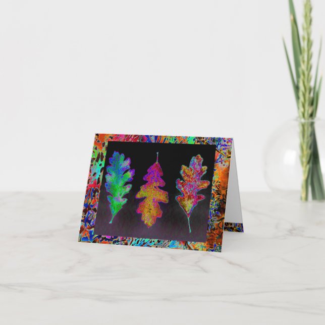 Leaf Trio Notecard Karte (Vorderseite)