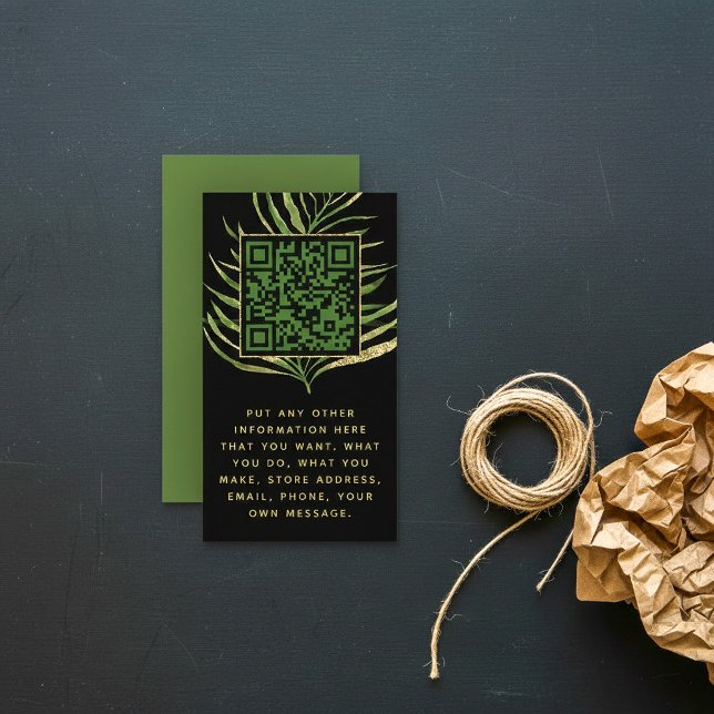 Leaf und QR Code einfügen für Kundenaufträge. Begleitkarte (Leaf and QR Code insert for customer orders.)