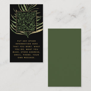 Leaf und QR Code Insert Card für Kundenbestellunge