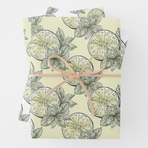 Leaf von Citrus Garden und Limone Papierfolien Geschenkpapier Set