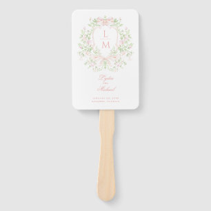 Leaf Wappen Monogram Wedding Fächer