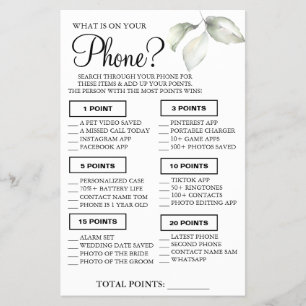 Leaf Was auf Ihrem Handy Showspielkarte Flyer