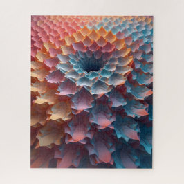 Leaf wie Illusion in Pastellfarben Puzzle