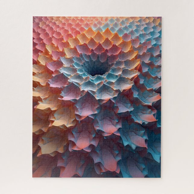 Leaf wie Illusion in Pastellfarben Puzzle (Vertikal)