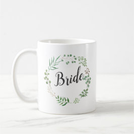 Leaf Wreath Botanische Vegetation | Braut Kaffeetasse