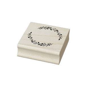 Leaf Wreath Rubber Briefmarke Gummistempel