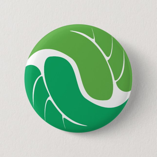 Leaf Yin Yang Button (Vorderseite)