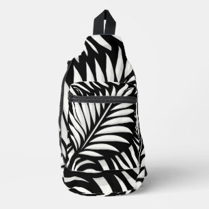 Leaf Zebra Stripes Stil Crossbody Bag