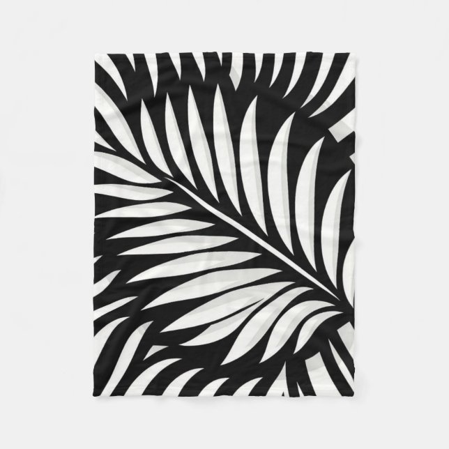 Leaf Zebra Stripes Stil Fleecedecke (Vorderseite)