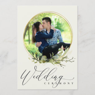 LEAFENFOLIAGE WATERCOLOR FOTO OVERLAY WEDDING EINLADUNG