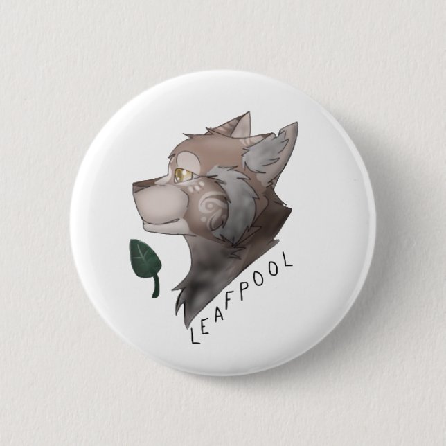 Leafpool Krieger-Katzen-Button Button (Vorderseite)
