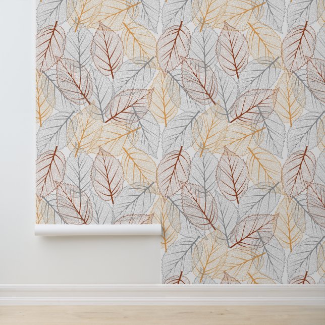 Leafs Neutral Minimalistisch Tapete (Anwendung)