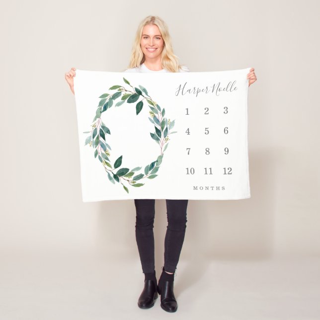 Leafy Baby Milestone Blanket Fleecedecke (Beispiel)