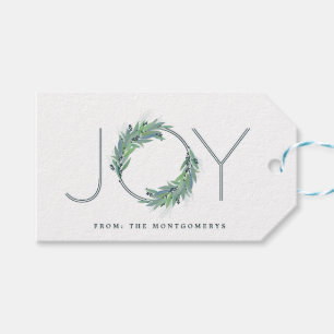Leafy Blue Joy Kranz Weihnachten/Feiertag Geschenkanhänger