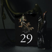 Leafy Botanical Eukalyptus Modern Premium Black