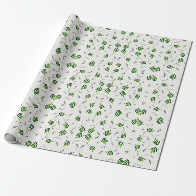 Leafy Elegance über das Umblättern von ZazzleWrapM Geschenkpapier (Ungerollt)