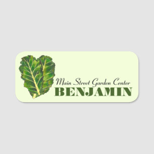 Leafy Green Curly Kale Gesunde Gemüse Veggie Namensschild