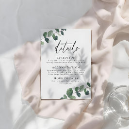 Leafy Green Elegance Wedding Details Begleitkarte
