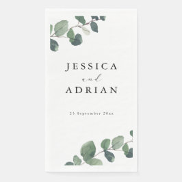 Leafy Green Elegance Wedding Serviette