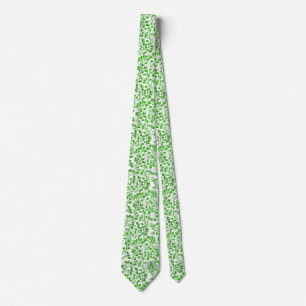 Leafy Green Pattern Moderne Elegante Mit Monogramm Krawatte