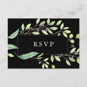 Leafy Green RSVP Karte