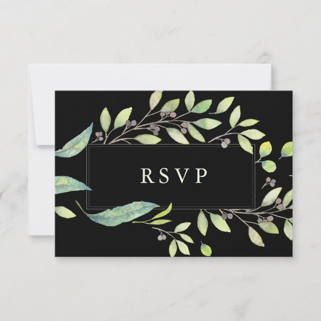 Leafy Green | RSVP Karte (Vorderseite)