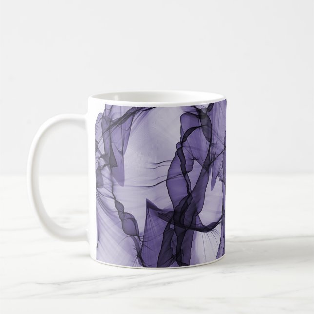 Leafy Lavendel Film Elegantes Design Kaffeetasse (Links)