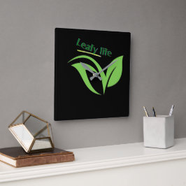 Leafy Life Quadratische Wanduhr