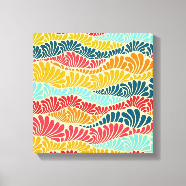 Leafy Mosaic Leinwanddruck (Vorderseite)