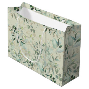 Leafy Mystique Pale Celadon Große Geschenktüte