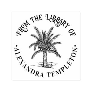 Leafy Sago Palm Tree Library Name Permastempel