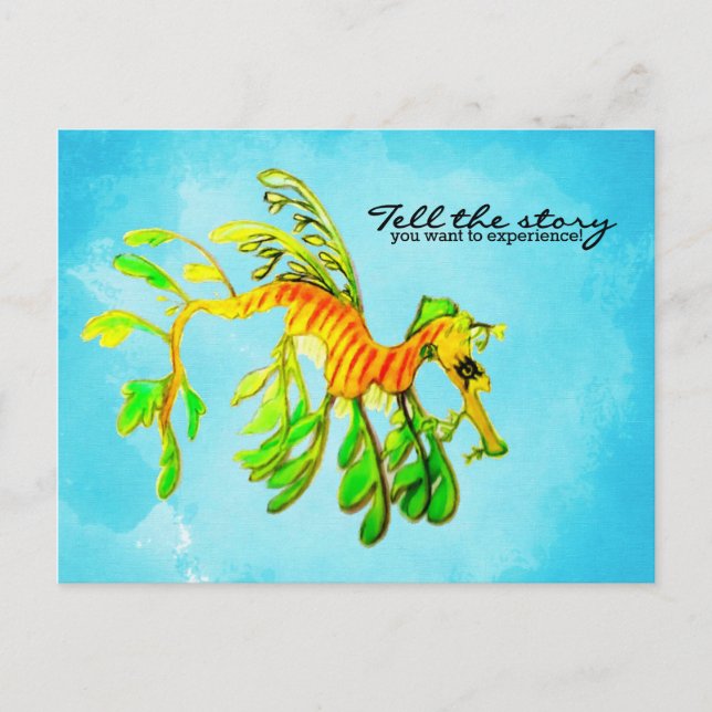 Leafy Sea Dragon - Erzählen Sie die von Ihnen gewo Postkarte (Vorderseite)