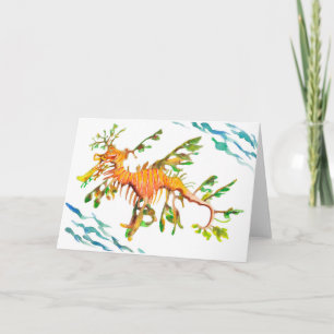 Leafy Seadragon Artwork Blank Grußkarte Karte
