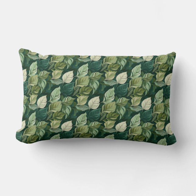 Leafy Serenity Pillow Lendenkissen (Vorderseite)