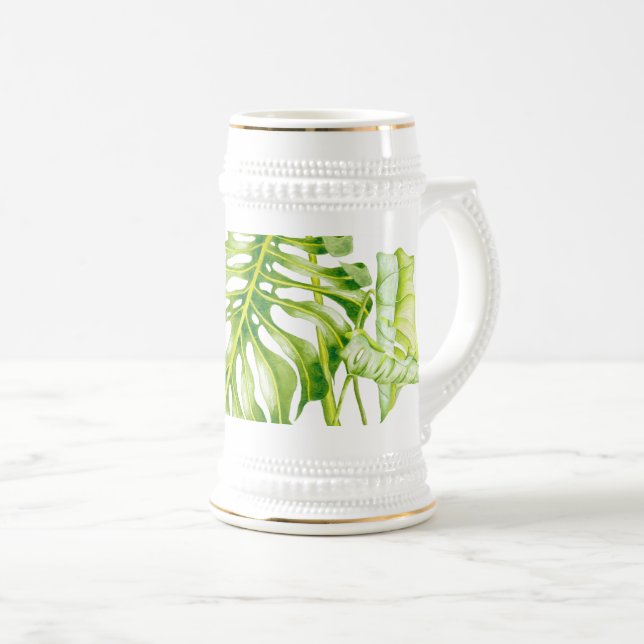 Leafy Skulpturen auf einem Stein Bierglas (VorderseiteRechts)